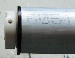 tubular motor insertion: completed end cap position tubular motor insertion into tube