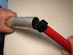 tubular motor insertion: inserting motor into tube tubular motor insertion into tube
