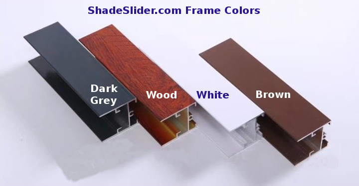 ShadeSlider for bottom-up windows and skylights - frame colors