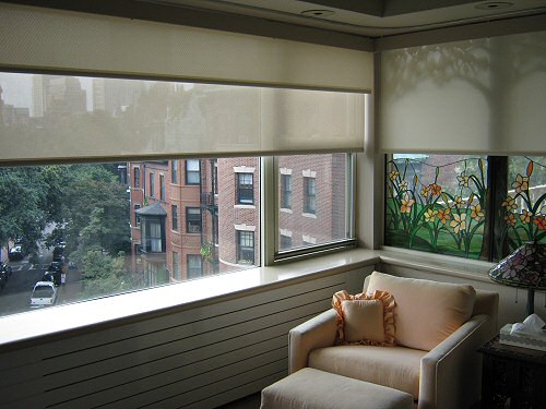 temperature and light sensitive dual window shades give you a wide range of control over room lighting conditions
