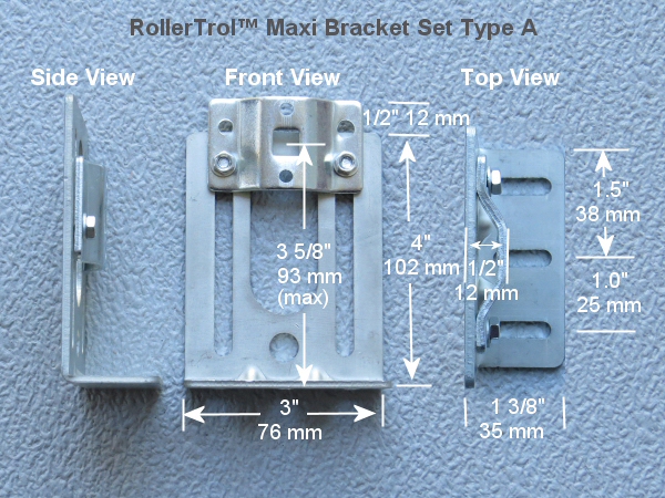 adjustable bracket dimensions for Maxi motors