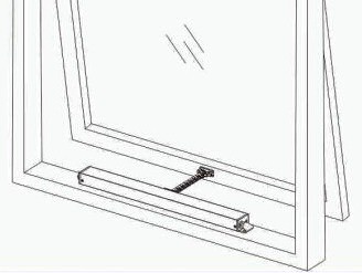 electric window opener installation example - awning type