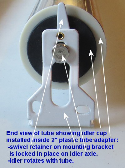 how to install tube end idler for blinds and shades